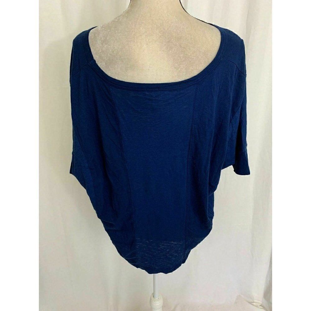 Splendid Womens Solid Navy Blue Oversized Short Sleeve Top T Shirt Xs - Picture 5 of 7